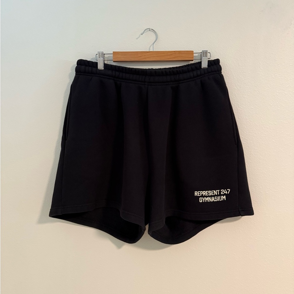 Black Athletic Shorts with Elastic Waistband and Minimalist Design